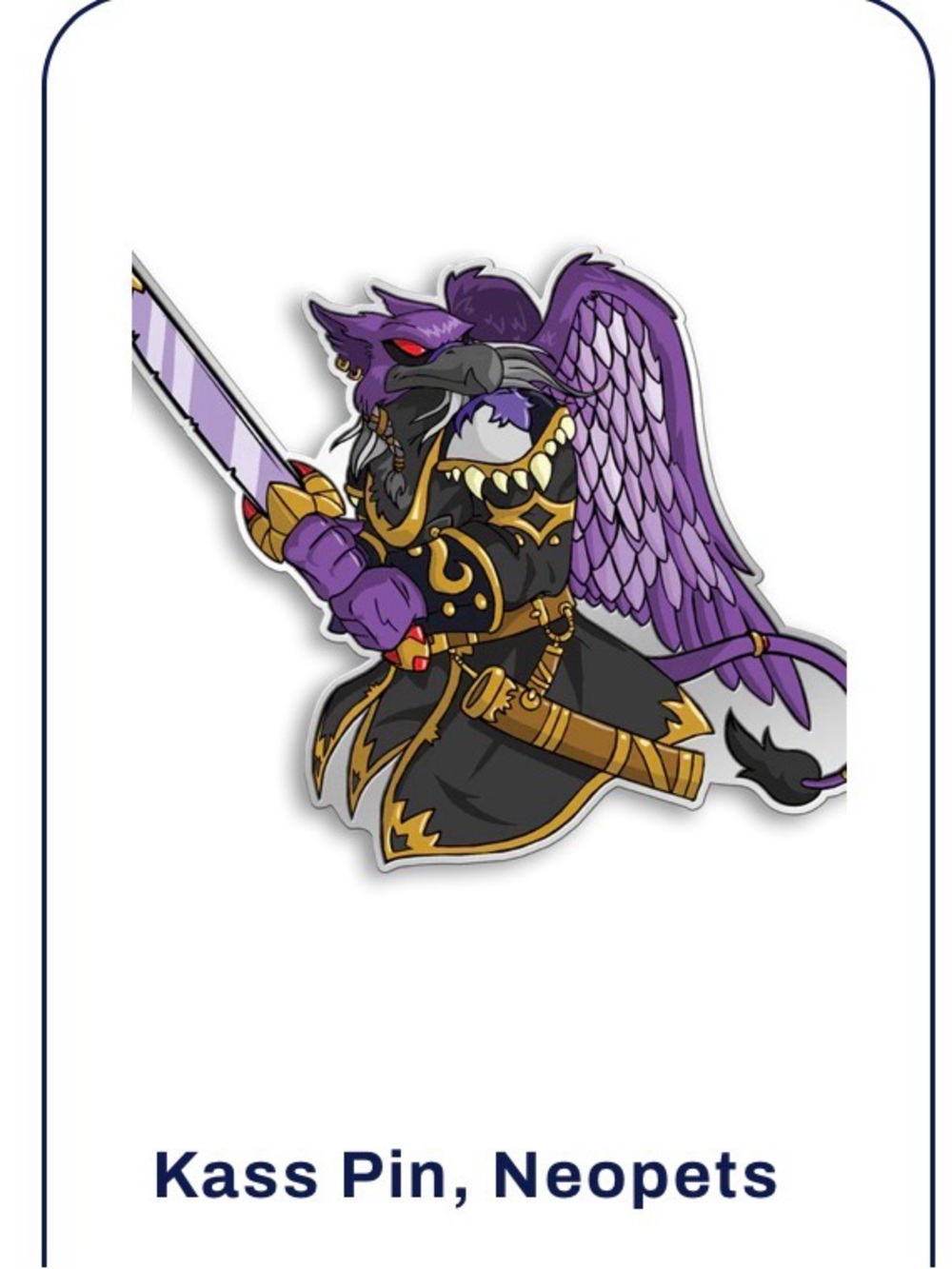Neopets Lord Kass Pin - no code